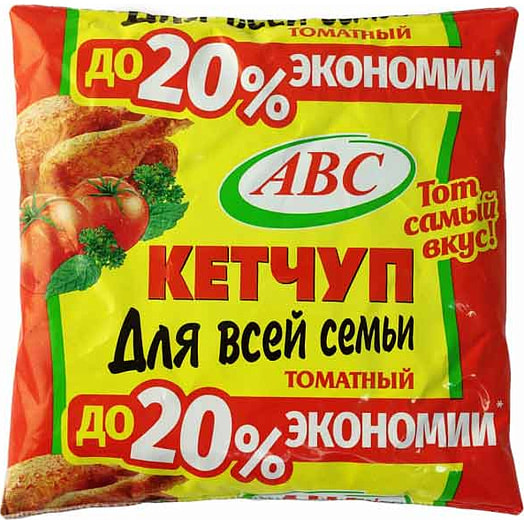 Кетчуп АВС 360мл ПЭТ для всей семьи томатный Беларусь
