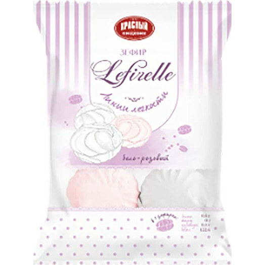 Зефир Lefirelle бело-розовый 230г Красный пищевик Беларусь