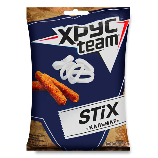 Хрустящие сухарики ХрусTeam STiX 60г Кальмар ООО ПепсиКо Холдингс Россия Хрустeam