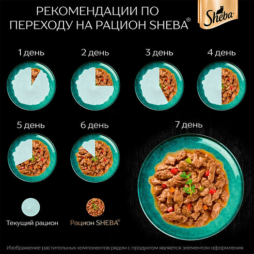 Корм для взрослых кошек 75г пауч с курицей и паприкой Марс Россия Sheba