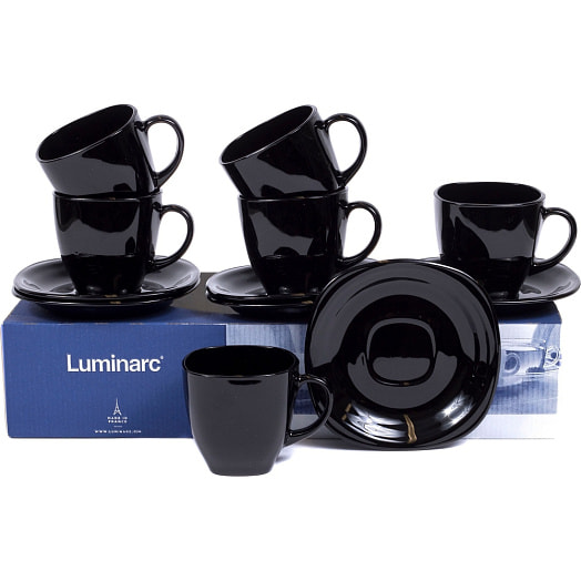 Набор чашек с блюдцами стеклокерамический 12пр.*220мл арт.P4672 Белбогемия Франция ARC FRANCE