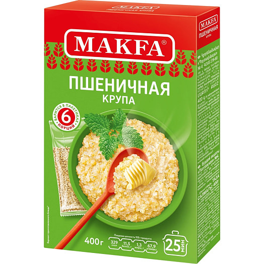 Крупа пшеничная Макфа 400г полтавская Россия