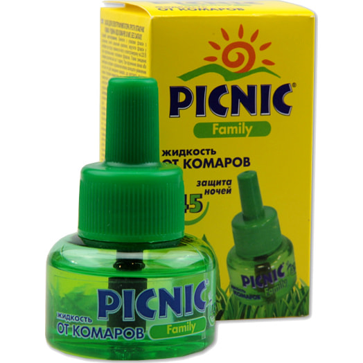 Средство инсектицидное Picnic Family 45 ночей жидкость от комаров арт.9161133030 Россия
