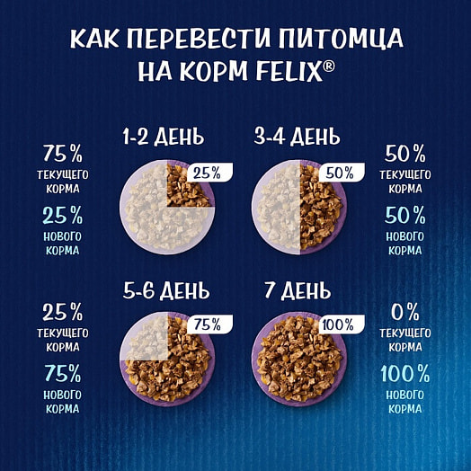 Корм Felix 75г пауч кусочки в желе индейка ООО Нестле Россия Purina