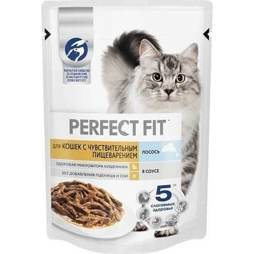 Корм для кошек Perfect Fit Лосось в соусе 75г пауч Марс Россия PERFECT FIT