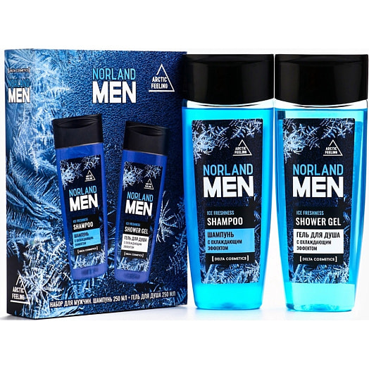 Косметический набор мужской Ice Freshness (гель, шампунь) Дельта парфюм Россия Norland Men