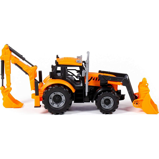 Экскаватор-погрузчик Прогресс инерционный оранжевый арт.91789 СООО ПП Полесье Беларусь Полесье