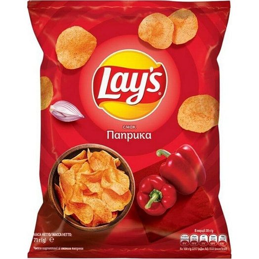 Чипсы Lays 70г со вкусом Паприка ООО ПепсиКо Холдингс Россия Lays