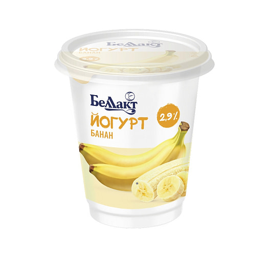 Йогурт с фруктовым нап Банан 2.9% 380г п/ст ОАО Беллакт Беларусь Беллакт