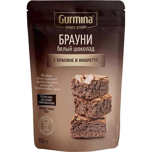 П/ф мучных изделий Брауни белый шоколад 150г с пралине и амаретто Gurmina Беларусь