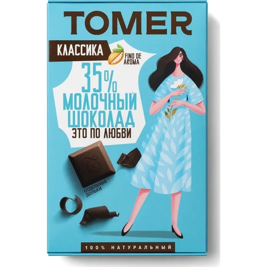 Шоколад Томер Классика молочный 35% какао 90г Томер ООО Россия