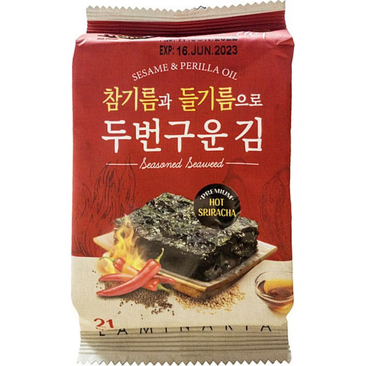 Сушеная морская капуста NORILAND со вкусом острого соуса шрирача 4г Hanwool Food Корея