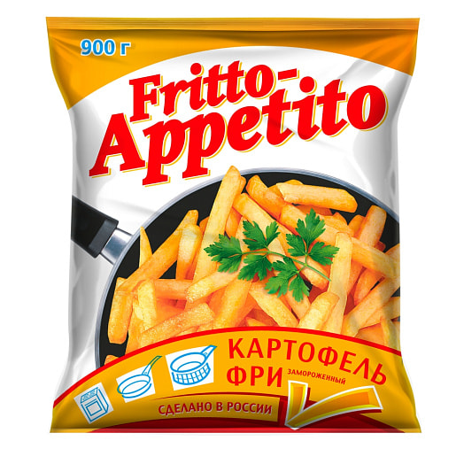Картофель фри Fritto Appetito соломка зам. 900г Россия Fritto Appetito