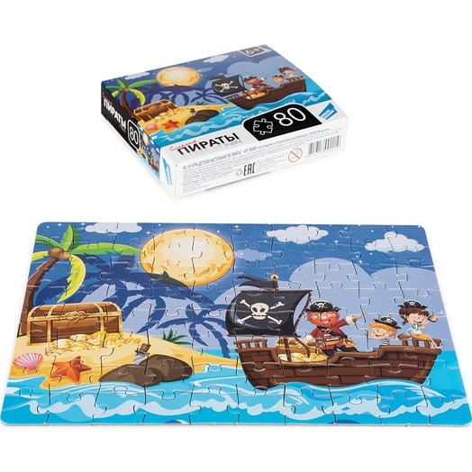 Пазлы 80 Пираты арт.RI8008C ООО Желтый крокодил Беларусь DREAM MAKERS-BOARD GAMES