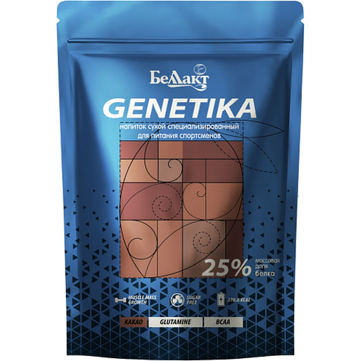 Напиток специал сухой для спортсменов с какао (белок 25%) 900г дой-пак ОАО Беллакт Беларусь Genetika