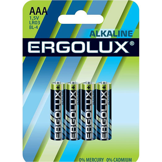 Батарейка Ergolux LR03 Alkaline BL-4 1.5В (4шт) арт.K11744 Китай