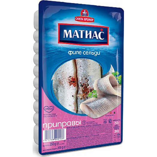 Филе сельди Матиас деликатесный с приправами 250г Беларусь