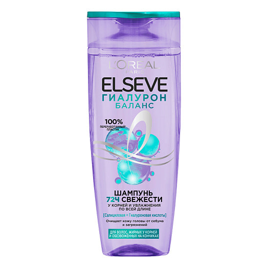 Шампунь Elseve Гиалурон баланс 400мл Лореаль Россия LOreal Paris Elseve