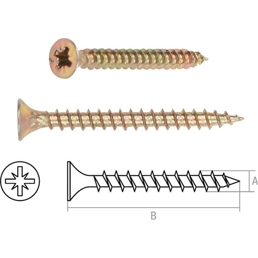 Шуруп универсальный 2.5х20мм 100шт арт.SMZ1-100400-100 Китай STARFIX