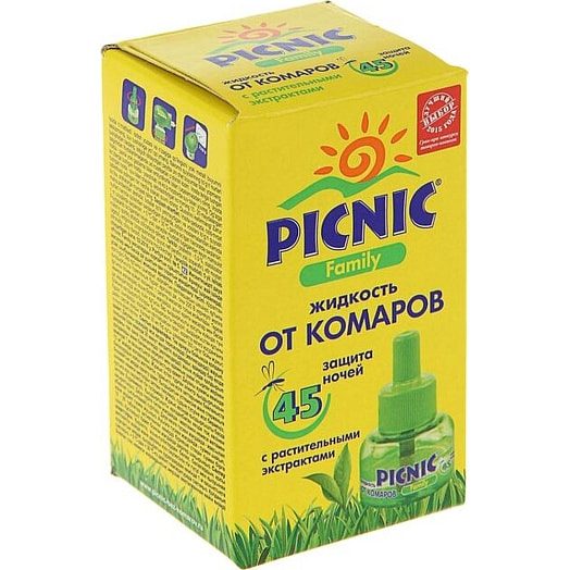 Средство инсектицидное Picnic Family 45 ночей жидкость от комаров арт.9161133030 Россия