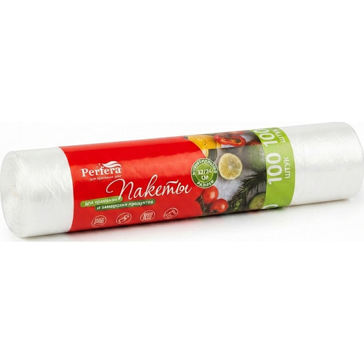 Пакеты для хранения и заморозки продуктов 24*32см 100шт арт.ПФК-07 Россия