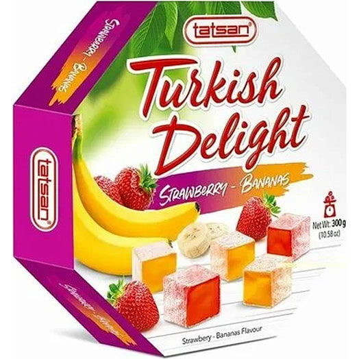 Восточные сладости 300г Turkish Delight StrawberryBanana Tatsan Helva Sanayi Ticaret Limited Sirketi Турция