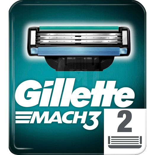 Cменные кассеты Mach 3 для бритья 2шт Procter & Gamble Вьетнам