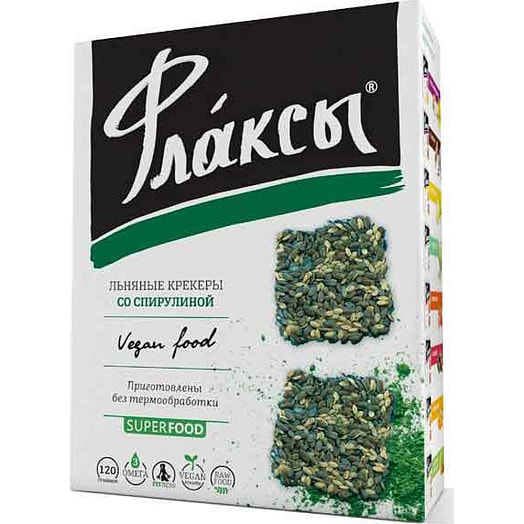 Флаксы со спирулиной 120г НПО "Компас Здоовья" Россия