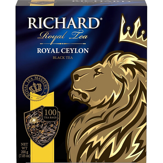 Чай Richard Royal Ceylon черный 200г (100пак*2г) Россия