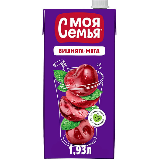 Напиток с/сод Моя Семья Вишнята-Мята 1.93л АО Мултон Россия