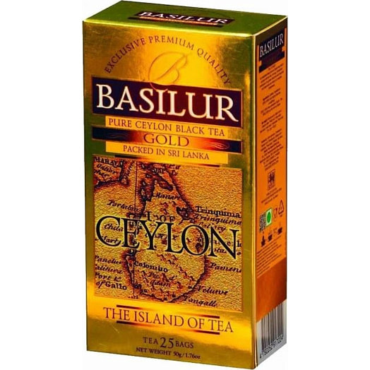 Чай черный Basilur Чайный остров Золотой Цейлон (25конв) 50г Basilur Tea Export (PVT) Ltd Шри-Ланка Basilur