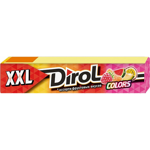 Жевательная резинка б/с Dirol Fruit Mix XXL 19г ассорти фруктовых вкусов Швейцария