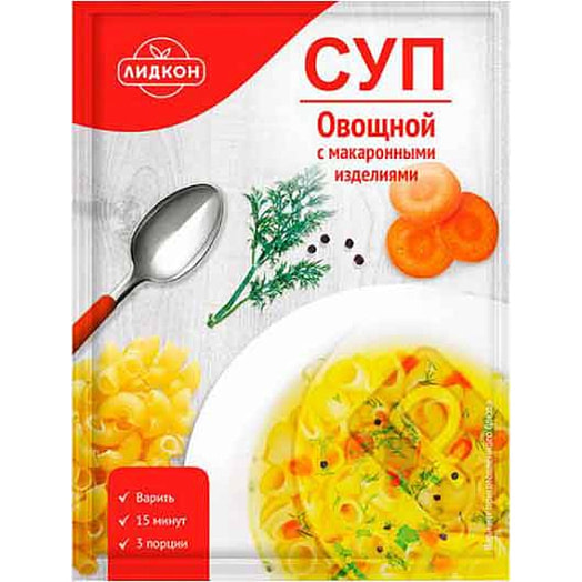 Суп овощной с макаронными изделиями 70г Беларусь