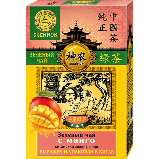 Чай зеленый Shennun Манго китайский кр/лист 100г Китай