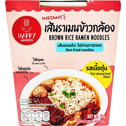 Лапша рамен из коричневого риса Говядина по-тайски б/приг 65г Тайланд