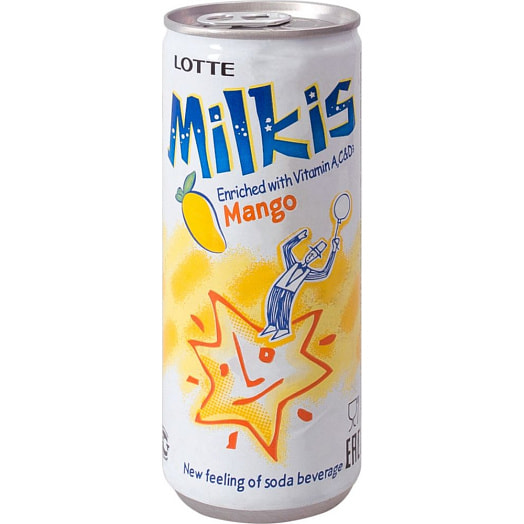 Напиток Милкис Lotte Манго газ. 250мл ж/б Lotte Chilsung Beverage Co. Корея