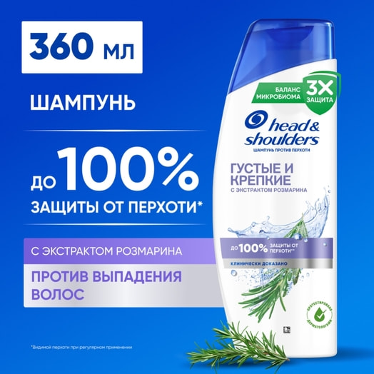 Шампунь Хэд&Шолдерс Густые и крепкие 360мл Procter&Gamble Румыния