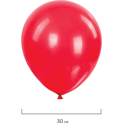 Шары воздушные Brauberg Яркие цвета (30см, 30шт, ассорти) арт.591885 Китай