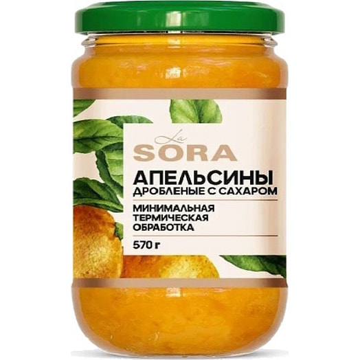 Апельсины протертые с сахаром 570г ст/б ООО Барановичский КППК Беларусь LA SORA