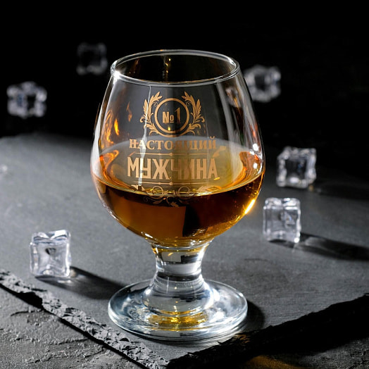 Бокал для коньяка Настоящий мужчина арт.3404600 Россия Дарим Красиво