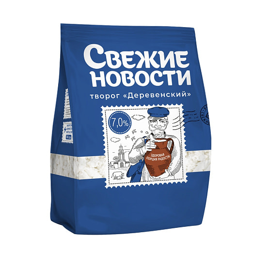 Творог Деревенский обог бифидобактериями 7% 350г ОАО Бабушкина крынка Беларусь Бабушкина крынка