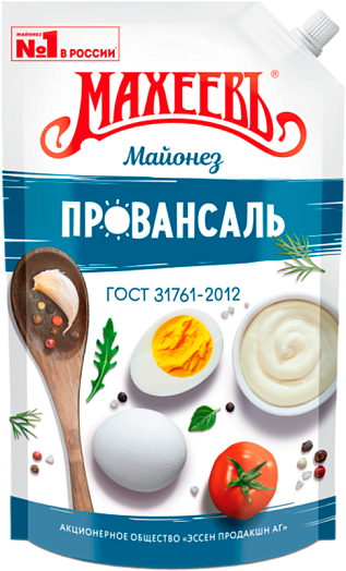 Майонез Махеевъ Провансаль 50.5% 380г дой-пак Россия