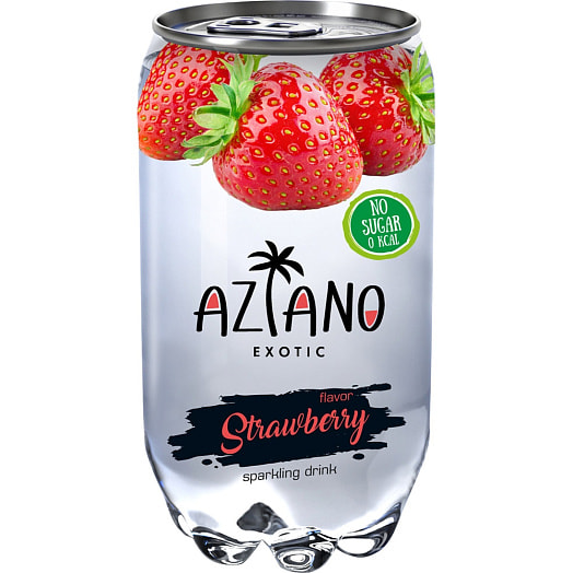 Напиток Aziano Strawberry газ. 350мл ж/б ООО Азиано Россия
