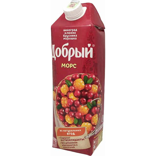 Морс Добрый Ягодный микс 1л тетра-пак УП Вланпак Беларусь The Coca-Cola Company