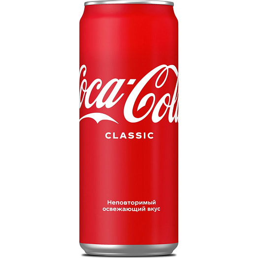 Напиток б/алк Coca-Cola 330мл ж/б сильногаз. Coca-Cola Беларусь