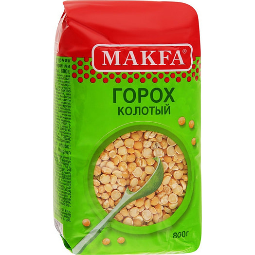 Горох 800г м/у колотый шлифованный АО Макфа Россия