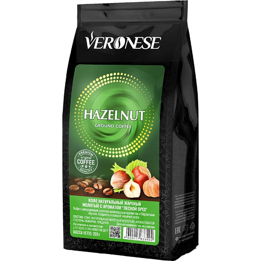 Кофе натур молотый Veronese Лесной орех 200г ООО Союз ЛУР Россия Veronese