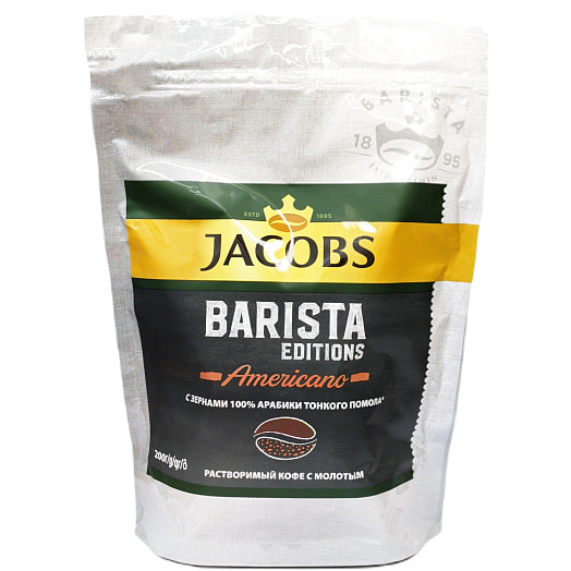Кофе Jacobs Barista Editions Americano 200г дой-пак раств. Якобз Дау Эгбертс Россия