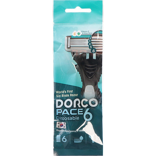 Станок для бритья одноразовый PACE 6 лезвий DORCO Co., Ltd. Вьетнам Dorco