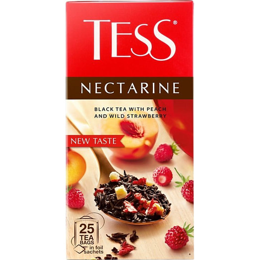 Чай Тесс черный с персиком и земляникой (1,5гх25п) 37.5г Россия